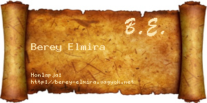 Berey Elmira névjegykártya